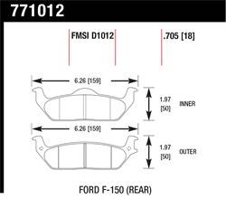 Hawk Performance - Premium OES Disc Brake Pads - Hawk Performance 771012 - Image 1