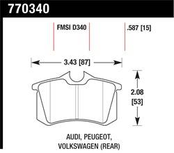 Hawk Performance - Premium OES Disc Brake Pads - Hawk Performance 770340 - Image 1