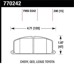 Hawk Performance - Premium OES Disc Brake Pads - Hawk Performance 770242 - Image 1