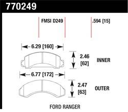 Hawk Performance - Premium OES Disc Brake Pads - Hawk Performance 770249 - Image 1