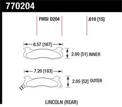 Hawk Performance - Premium OES Disc Brake Pads - Hawk Performance 770204 - Image 1