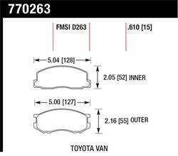 Hawk Performance - Premium OES Disc Brake Pads - Hawk Performance 770263 - Image 1