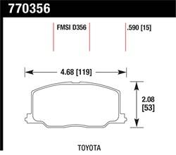 Hawk Performance - Premium OES Disc Brake Pads - Hawk Performance 770356 - Image 1