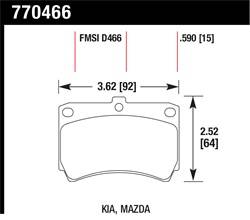 Hawk Performance - Premium OES Disc Brake Pads - Hawk Performance 770466 - Image 1