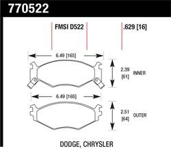 Hawk Performance - Premium OES Disc Brake Pads - Hawk Performance 770522 - Image 1