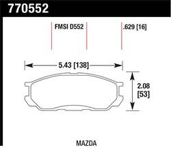 Hawk Performance - Premium OES Disc Brake Pads - Hawk Performance 770552 - Image 1