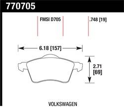 Hawk Performance - Premium OES Disc Brake Pads - Hawk Performance 770705 - Image 1