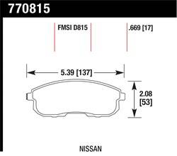 Hawk Performance - Premium OES Disc Brake Pads - Hawk Performance 770815 - Image 1