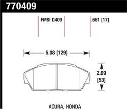 Hawk Performance - Premium OES Disc Brake Pads - Hawk Performance 770409 - Image 1