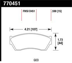 Hawk Performance - Premium OES Disc Brake Pads - Hawk Performance 770451 - Image 1