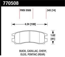 Hawk Performance - Premium OES Disc Brake Pads - Hawk Performance 770508 - Image 1