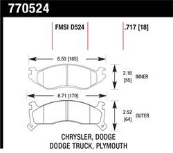 Hawk Performance - Premium OES Disc Brake Pads - Hawk Performance 770524 - Image 1