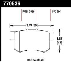 Hawk Performance - Premium OES Disc Brake Pads - Hawk Performance 770536 - Image 1