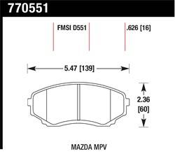 Hawk Performance - Premium OES Disc Brake Pads - Hawk Performance 770551 - Image 1