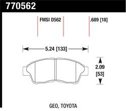 Hawk Performance - Premium OES Disc Brake Pads - Hawk Performance 770562 - Image 1