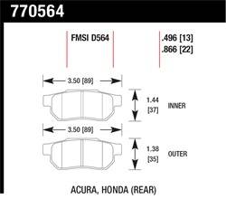 Hawk Performance - Premium OES Disc Brake Pads - Hawk Performance 770564 - Image 1