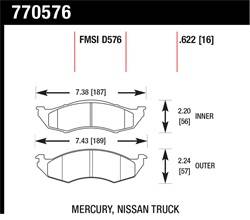 Hawk Performance - Premium OES Disc Brake Pads - Hawk Performance 770576 - Image 1