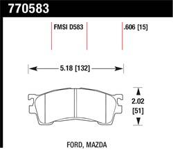 Hawk Performance - Premium OES Disc Brake Pads - Hawk Performance 770583 - Image 1