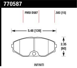 Hawk Performance - Premium OES Disc Brake Pads - Hawk Performance 770587 - Image 1