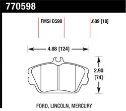 Hawk Performance - Premium OES Disc Brake Pads - Hawk Performance 770598 - Image 1