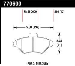 Hawk Performance - Premium OES Disc Brake Pads - Hawk Performance 770600 - Image 1