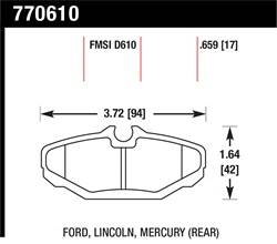 Hawk Performance - Premium OES Disc Brake Pads - Hawk Performance 770610 - Image 1