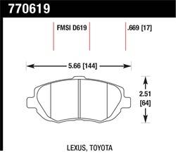 Hawk Performance - Premium OES Disc Brake Pads - Hawk Performance 770619 - Image 1