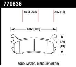 Hawk Performance - Premium OES Disc Brake Pads - Hawk Performance 770636 - Image 1