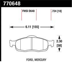 Hawk Performance - Premium OES Disc Brake Pads - Hawk Performance 770648 - Image 1