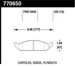 Hawk Performance - Premium OES Disc Brake Pads - Hawk Performance 770650 - Image 1