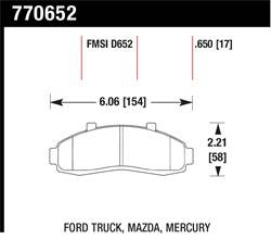 Hawk Performance - Premium OES Disc Brake Pads - Hawk Performance 770652 - Image 1