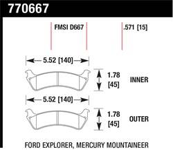 Hawk Performance - Premium OES Disc Brake Pads - Hawk Performance 770667 - Image 1