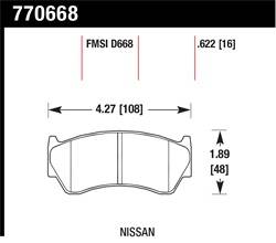 Hawk Performance - Premium OES Disc Brake Pads - Hawk Performance 770668 - Image 1