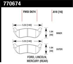 Hawk Performance - Premium OES Disc Brake Pads - Hawk Performance 770674 - Image 1