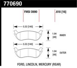 Hawk Performance - Premium OES Disc Brake Pads - Hawk Performance 770690 - Image 1