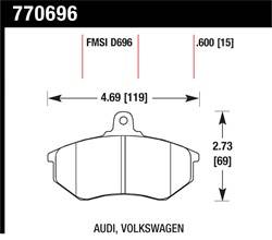 Hawk Performance - Premium OES Disc Brake Pads - Hawk Performance 770696 - Image 1