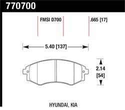 Hawk Performance - Premium OES Disc Brake Pads - Hawk Performance 770700 - Image 1