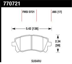 Hawk Performance - Premium OES Disc Brake Pads - Hawk Performance 770721 - Image 1