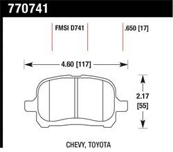 Hawk Performance - Premium OES Disc Brake Pads - Hawk Performance 770741 - Image 1