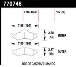 Hawk Performance - Premium OES Disc Brake Pads - Hawk Performance 770746 - Image 1