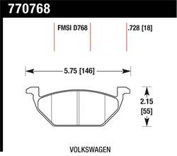 Hawk Performance - Premium OES Disc Brake Pads - Hawk Performance 770768 - Image 1