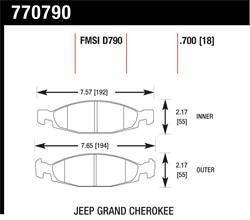 Hawk Performance - Premium OES Disc Brake Pads - Hawk Performance 770790 - Image 1