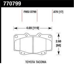 Hawk Performance - Premium OES Disc Brake Pads - Hawk Performance 770799 - Image 1