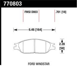 Hawk Performance - Premium OES Disc Brake Pads - Hawk Performance 770803 - Image 1