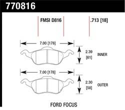 Hawk Performance - Premium OES Disc Brake Pads - Hawk Performance 770816 - Image 1