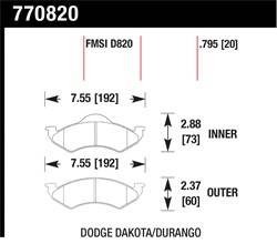 Hawk Performance - Premium OES Disc Brake Pads - Hawk Performance 770820 - Image 1