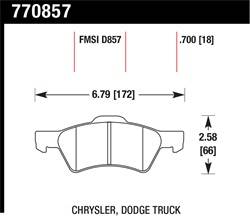 Hawk Performance - Premium OES Disc Brake Pads - Hawk Performance 770857 - Image 1