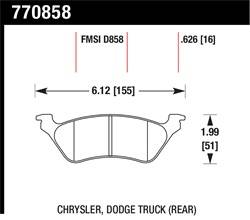 Hawk Performance - Premium OES Disc Brake Pads - Hawk Performance 770858 - Image 1