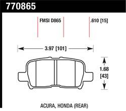 Hawk Performance - Premium OES Disc Brake Pads - Hawk Performance 770865 - Image 1