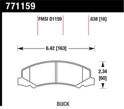 Hawk Performance - Premium OES Disc Brake Pads - Hawk Performance 771159 - Image 1